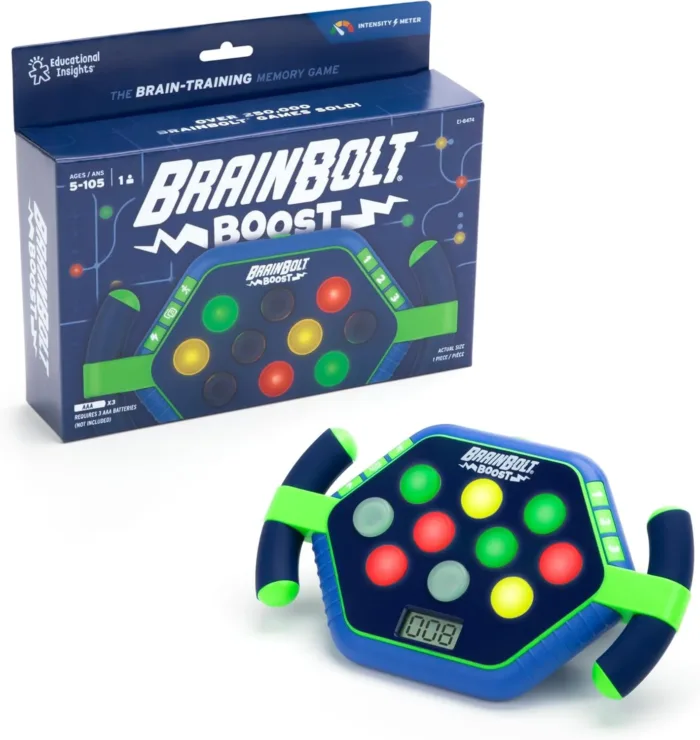 Educational Insights BrainBolt Boost - Memory Game with Light and Sound,
