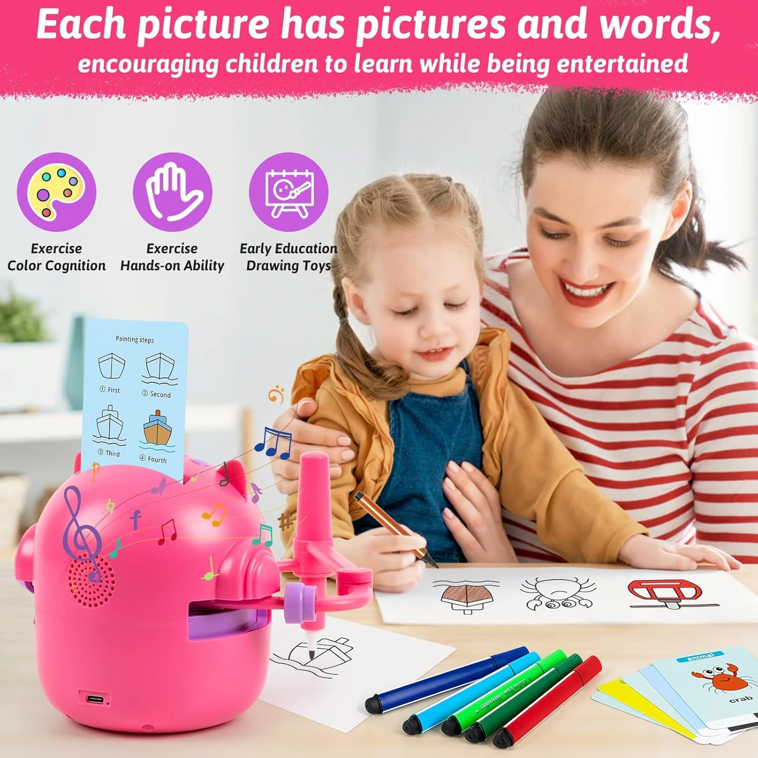 Drawing Robot for Kids, Interactive Educational Drawing Robot - Image 2